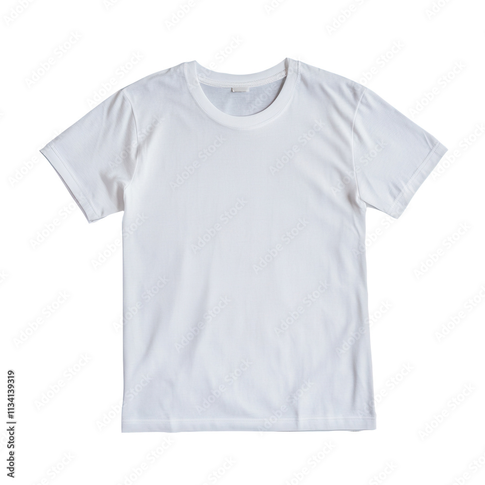 White Plain Clothes on Transparent Background White Plain Clothes on Transparent Background