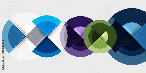Target circle geometric abstract shapes. Vector Illustration For Wallpaper, Banner, Background, Card, Book Illustration, landing page