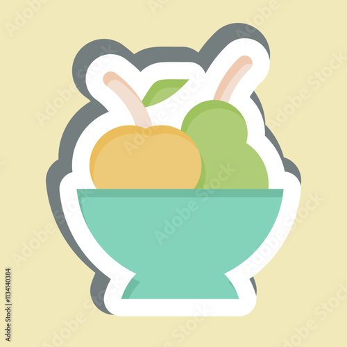 Sticker Fruits. related to Fruits And Vegetables symbol. editable
