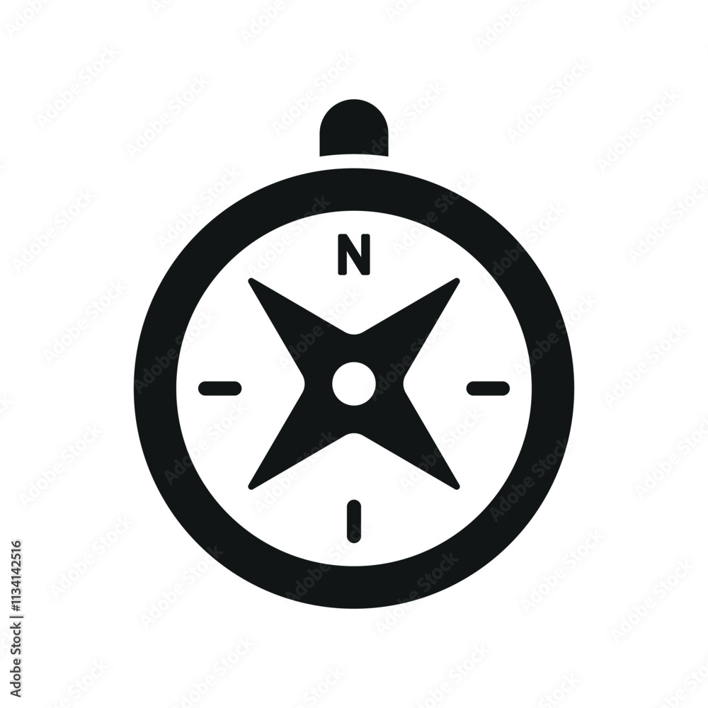 This compass icon features a modern and sleek design, making it ideal for navigation, travel, or exploration projects This compass icon features a modern and sleek design, making it ideal for navigation, travel, or exploration projects