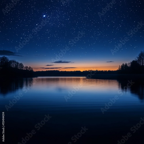 Wallpaper Mural Celestial lake at dusk Torontodigital.ca