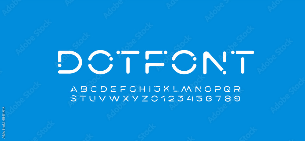 Font alphabet creative modern with white dots, letters A, B, C, D, E, F, G, H, I, J, K, L, M, N, O, P, Q, R, S, T, U, V, W, X, Y, Z and numerals 0, 1, 2, 3, 4, 5, 6, 7, 8, 9, vector illustration 10EPS Font alphabet creative modern with white dots, letters A, B, C, D, E, F, G, H, I, J, K, L, M, N, O, P, Q, R, S, T, U, V, W, X, Y, Z and numerals 0, 1, 2, 3, 4, 5, 6, 7, 8, 9, vector illustration 10EPS