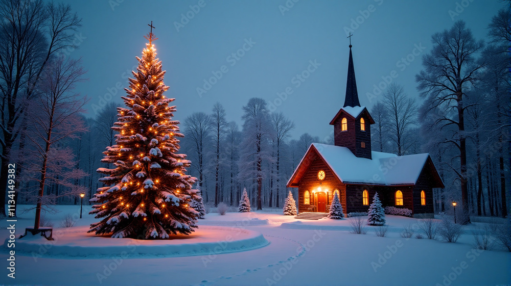 church in the snow church in the snow