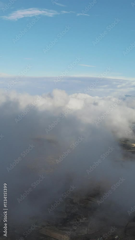 Aerial Foggy Village Aerial Foggy Village