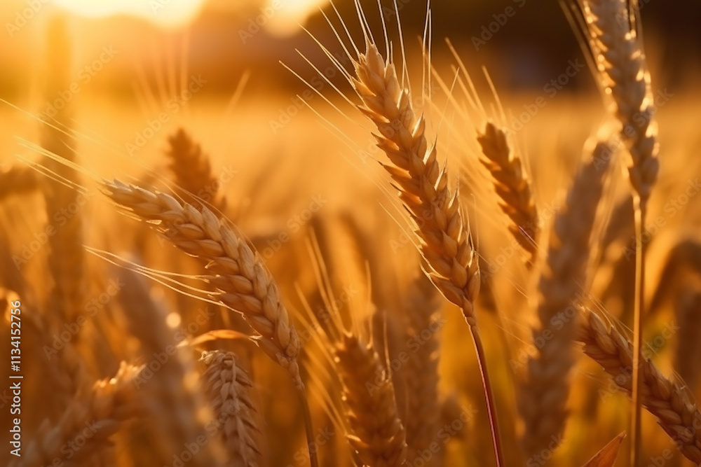 Background of ripening ears of meadow wheat field. golden wheat field in summer
Background of ripening ears of meadow wheat field. golden wheat field in summer