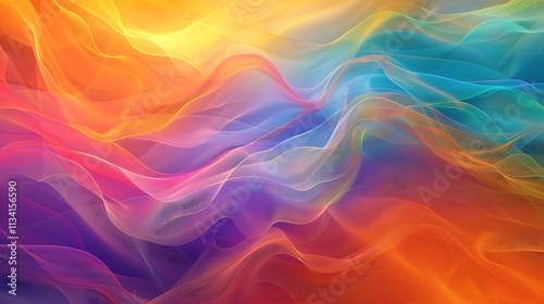 Wallpaper Mural Abstract waves of color intersecting in a dynamic flow. Torontodigital.ca