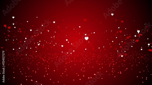 Red hart happy valentine day background