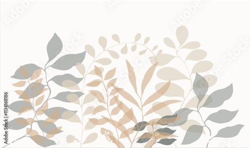 Tropical leaves wall Paper BG Design 546.eps