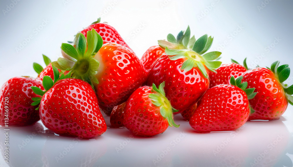 strawberries on a white background strawberries on a white background