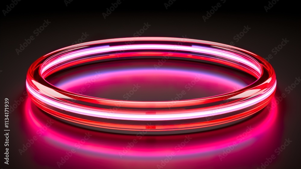 red neon glowing circle red neon glowing circle