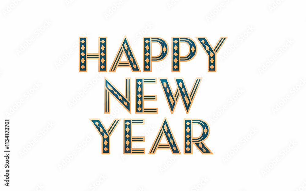 Happy New Year Words In Graphic Illustration (NYE) Happy New Year Words In Graphic Illustration (NYE)