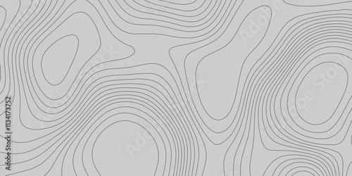 Topographic grey abstract high contour ultra map quality line background of the terrain map, contouring outline cartography texture geographic mountain abstract grid futuristic landscape background.
