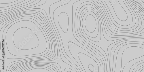 Topographic grey abstract high contour ultra map quality line background of the terrain map, contouring outline cartography texture geographic mountain abstract grid futuristic landscape background.