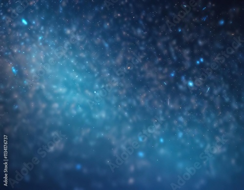 Shimmering sparkling effects on a soft blue gradient background with abstract blue bokeh lights , abstract, ethereal glow