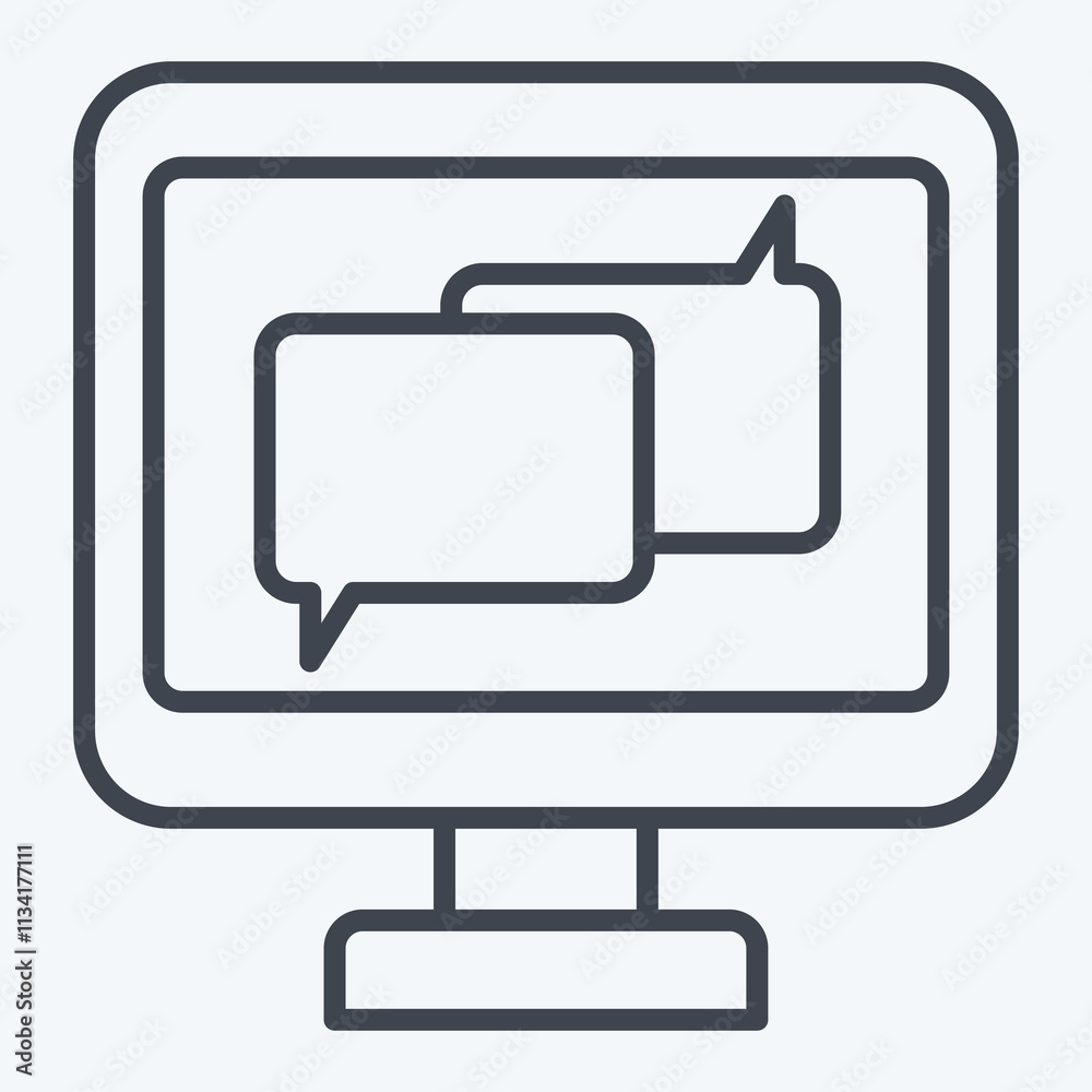 Icon Online Chat. related to Dropshipping symbol. line style. design editable