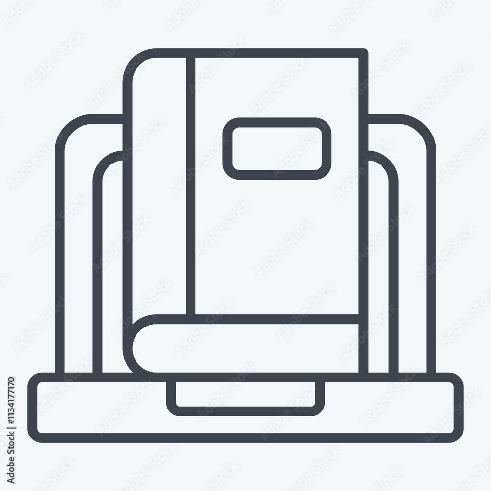 Icon Onlie Book Reading. related to Dropshipping symbol. line style. design editable Icon Onlie Book Reading. related to Dropshipping symbol. line style. design editable