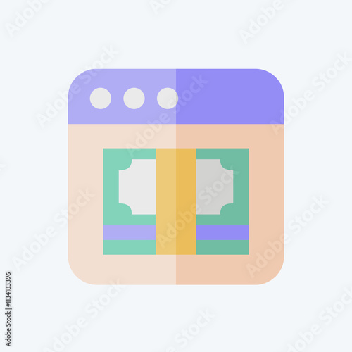 Icon Online Money. related to Dropshipping symbol. flat style. design editable photo