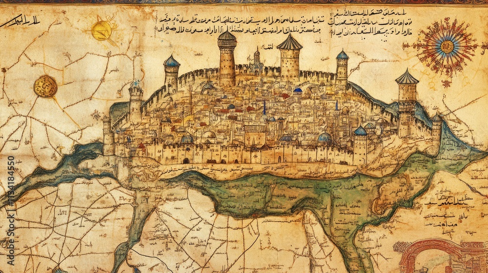 Obraz premium the kingdom or caliphate of the Umayyad, Abbasid, Fatimiyyah, Ayyubid dynasties,