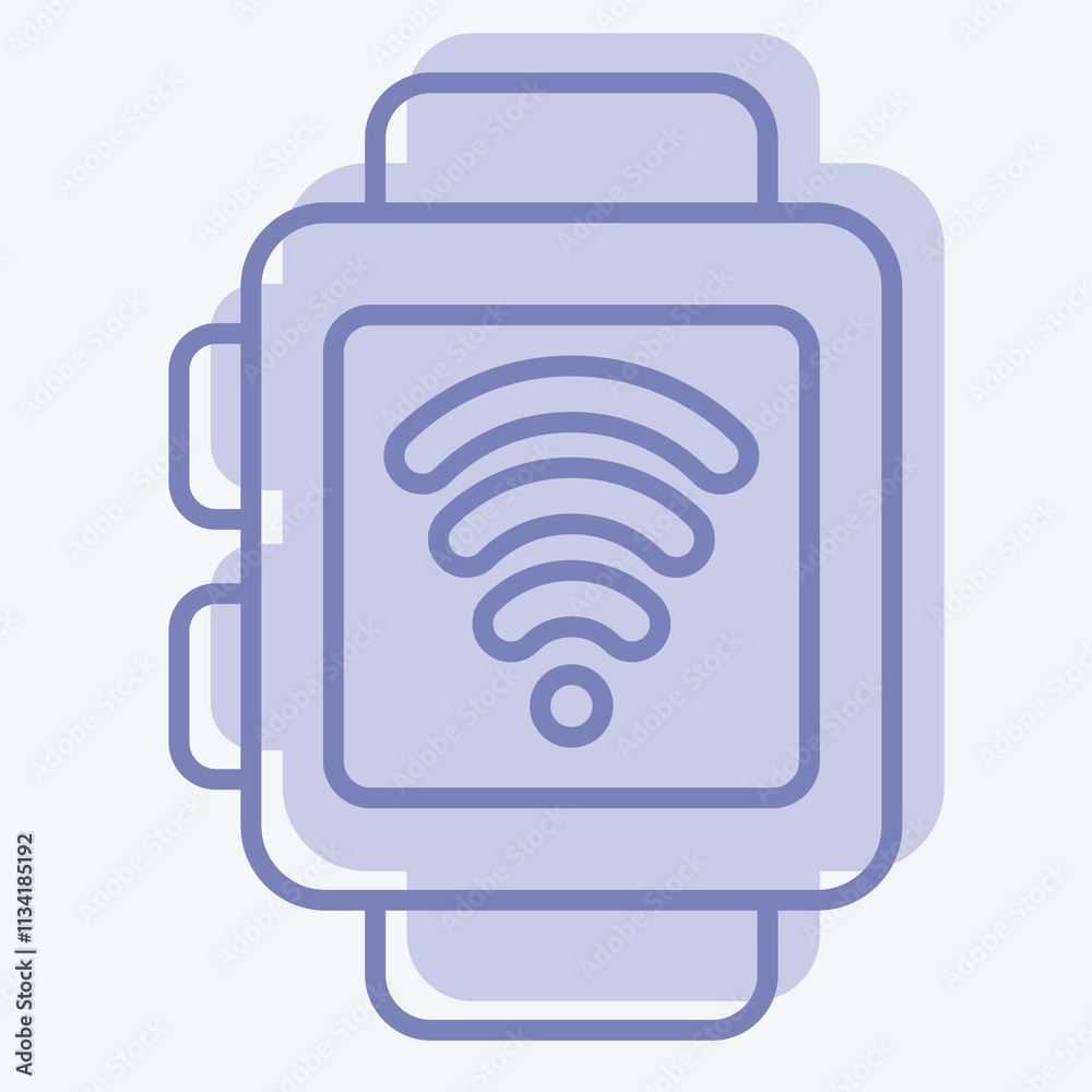 Icon Smart Watch. related to Dropshipping symbol. two tone style. design editable Icon Smart Watch. related to Dropshipping symbol. two tone style. design editable