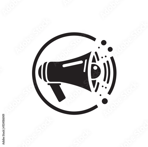 Megaphone silhouette vector illustration