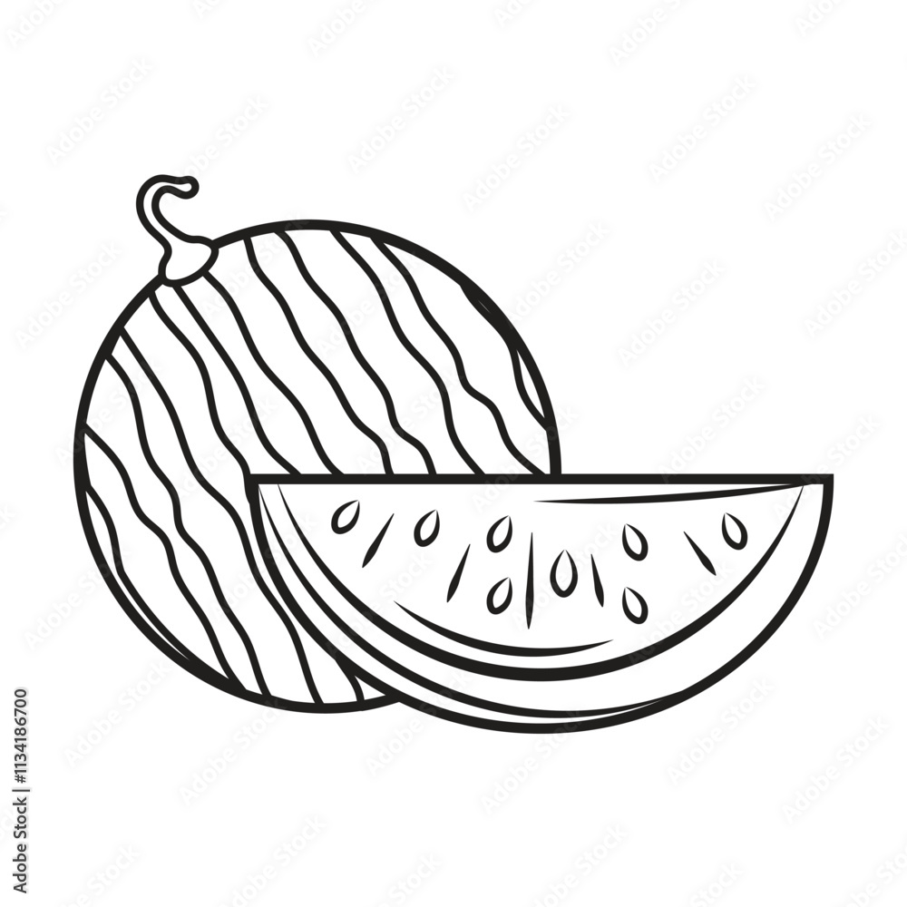 Hand drawn Watermelon Hand drawn Watermelon