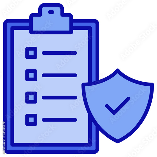 Insurance Coverage Blue Color Icon