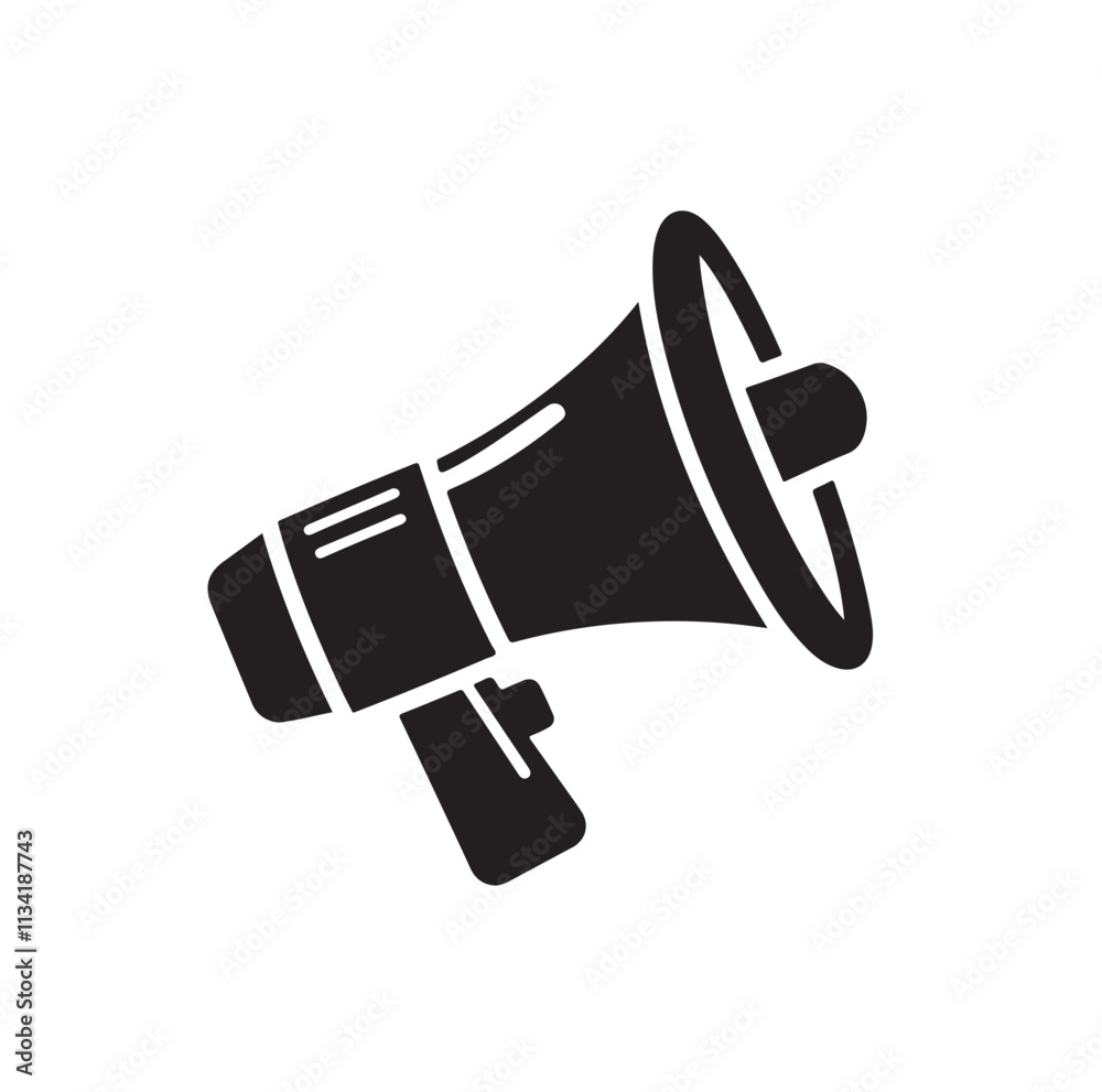 Megaphone silhouette vector illustration Megaphone silhouette vector illustration