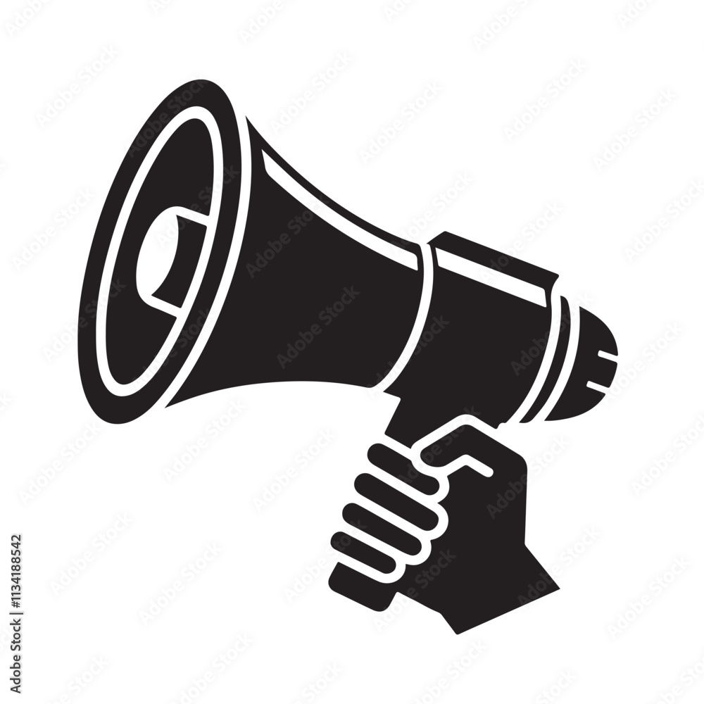 Megaphone silhouette vector illustration Megaphone silhouette vector illustration