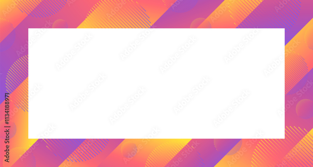 Naklejka premium Frame color illustration on transparent background. Design photo frame. Art border empty. Banner for party, celebration, birthday, christmas, new year, holiday. PNG format.