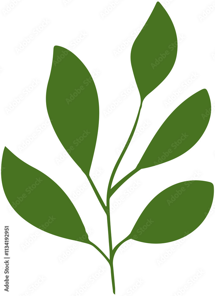 Naklejka premium Simple leaf icon