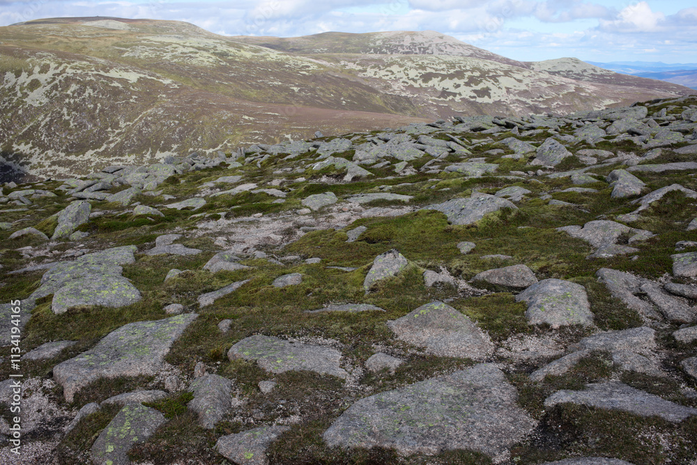 Trail and scenery between Cairn bannoch and Broad cairn munros - Loch Muick - Aberdeenshire - Scotland - UK Trail and scenery between Cairn bannoch and Broad cairn munros - Loch Muick - Aberdeenshire - Scotland - UK