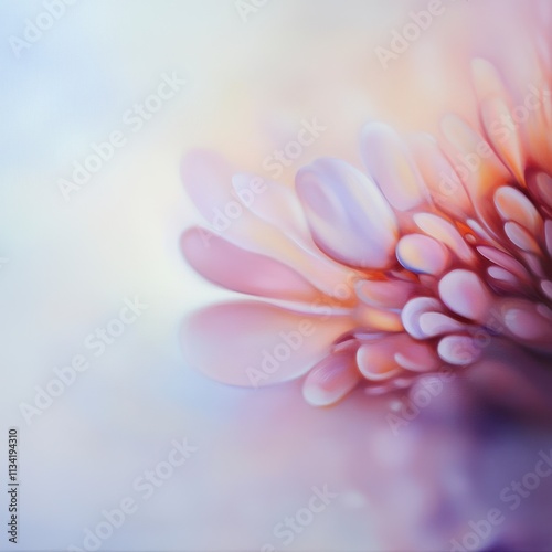 A soft, abstract depiction of colorful petals or organic shapes.