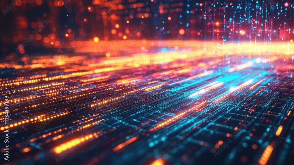 The technological cyberspace background of neon effect. AI technology generated image The technological cyberspace background of neon effect. AI technology generated image