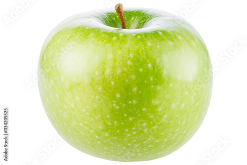 a green apple with a stem photo