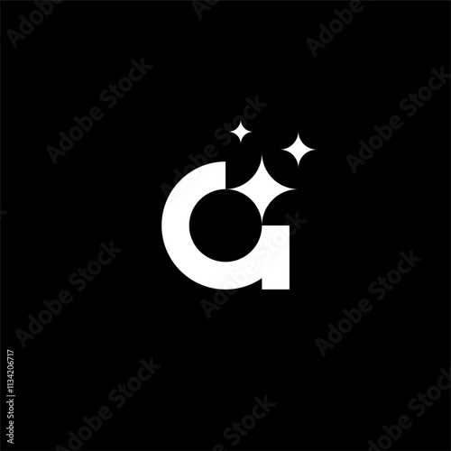 Letter A star or A shining or A cleaning logo concept vector icon