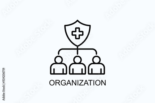 Organization Vector, Icon Or Logo Sign Symbol Illustration 