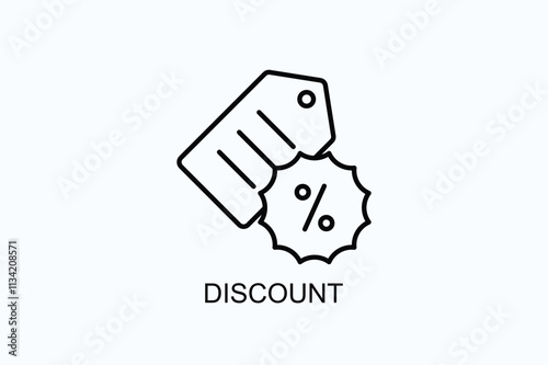 Discount Vector, Icon Or Logo Sign Symbol Illustration 
