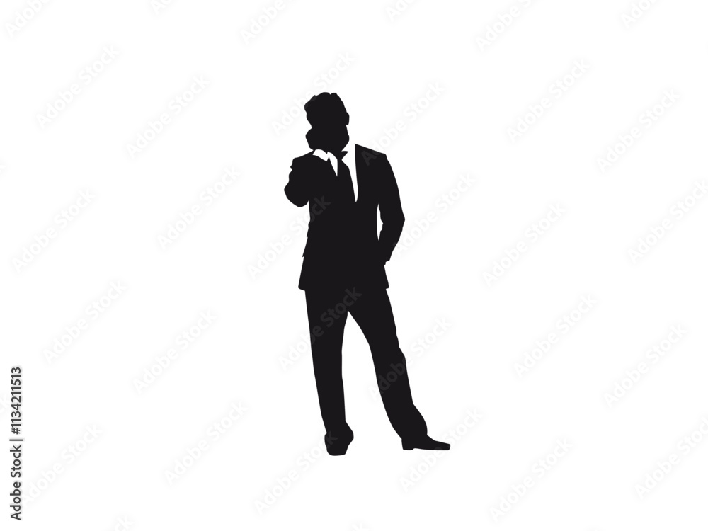 Sketch of a businessman with expression Sketch of a businessman with expression