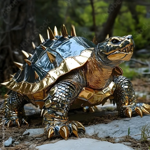 turtle on the rock