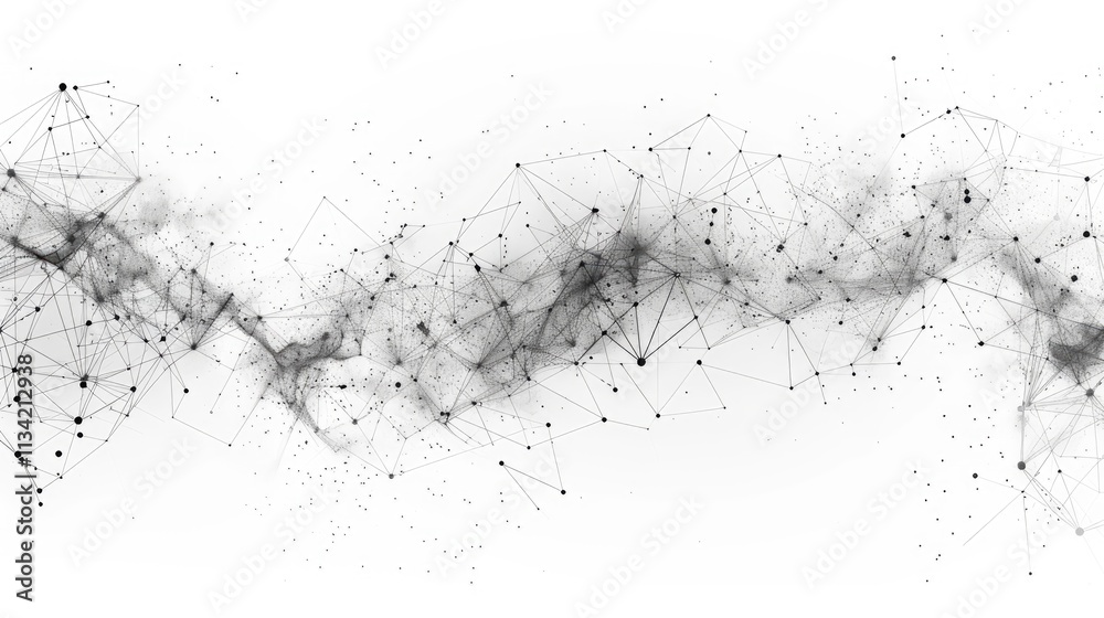 CREATE A COOL PATTERN REPRESENTING DATA ANALYTICS, show points of connection and lines, monochromatic, white background CREATE A COOL PATTERN REPRESENTING DATA ANALYTICS, show points of connection and lines, monochromatic, white background