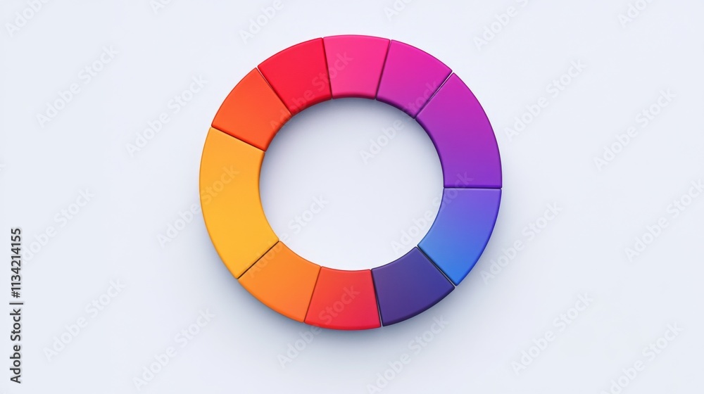Obraz premium Color Wheel with Vibrant Hues on Light Background for Art and Design