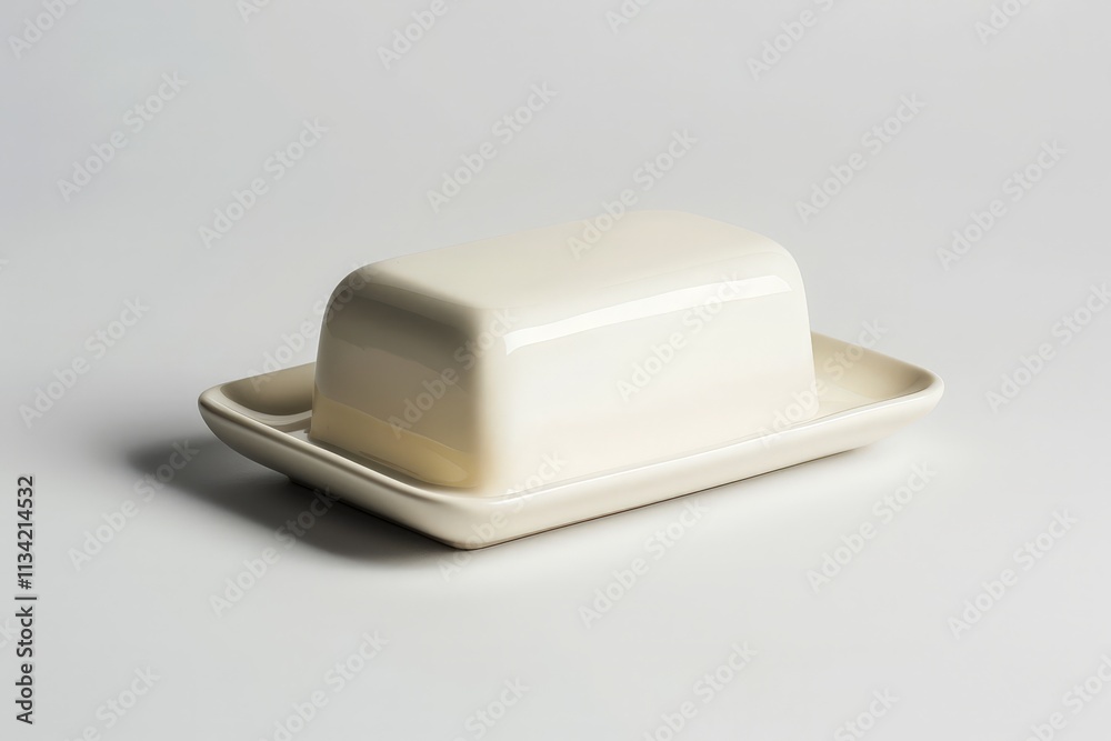 White Porcelain Butter Dish White Porcelain Butter Dish