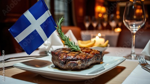 Gourmet Dining Experience: Savor Greek Cuisine with a Delicious Steak and Fine Wine photo