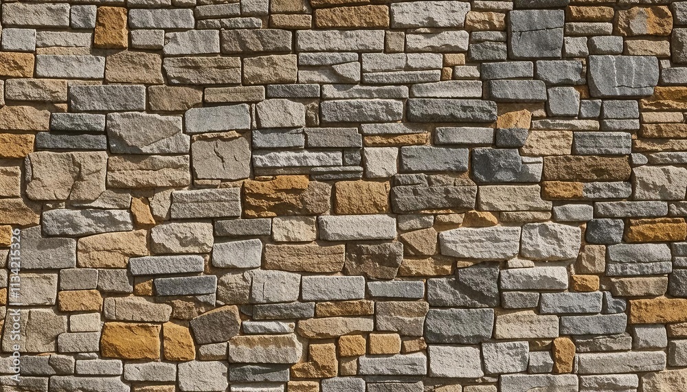 Stone wall texture in various shades of gray and brown, stone background. AI generated. Stone wall texture in various shades of gray and brown, stone background. AI generated.