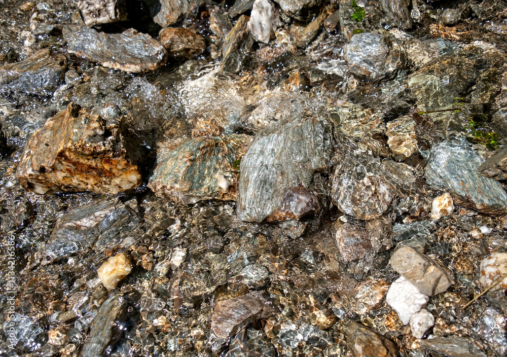 Background texture stones under water Background texture stones under water