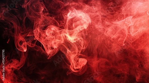 Red black white smoke, fog, steam, cloud, sky background. Realistic smoky mist, toxic vapor, gas exploding, water evaporation. Magic smoke or fog backdrop for Halloween