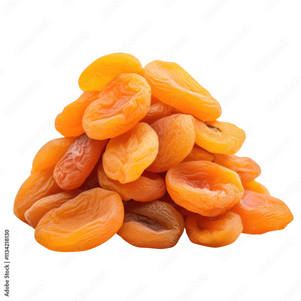 dried apricots isolated on transparent white background, clipping path dried apricots isolated on transparent white background, clipping path