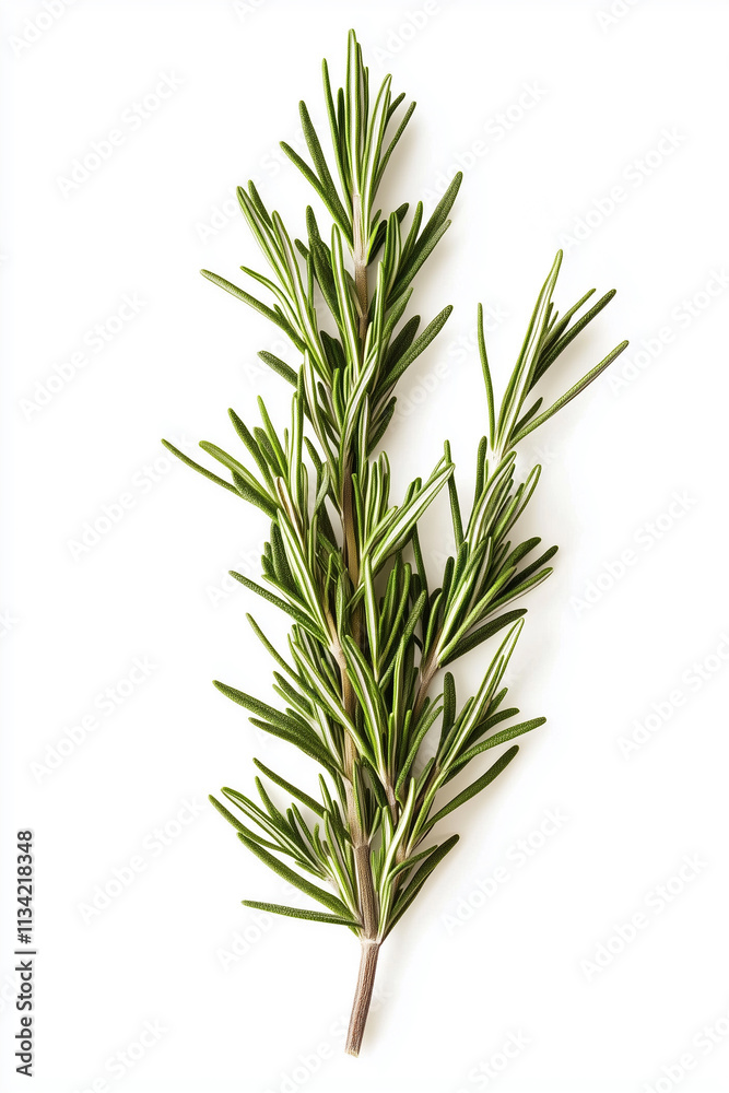 Rosemary twig leaf branch herbal spices isolated on white background Rosemary twig leaf branch herbal spices isolated on white background