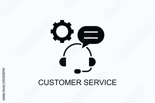 Customer Service Vector, Icon Or Logo Sign Symbol Illustration 