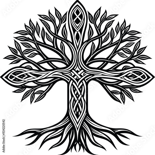 tree of life vector isolated on a white background photo